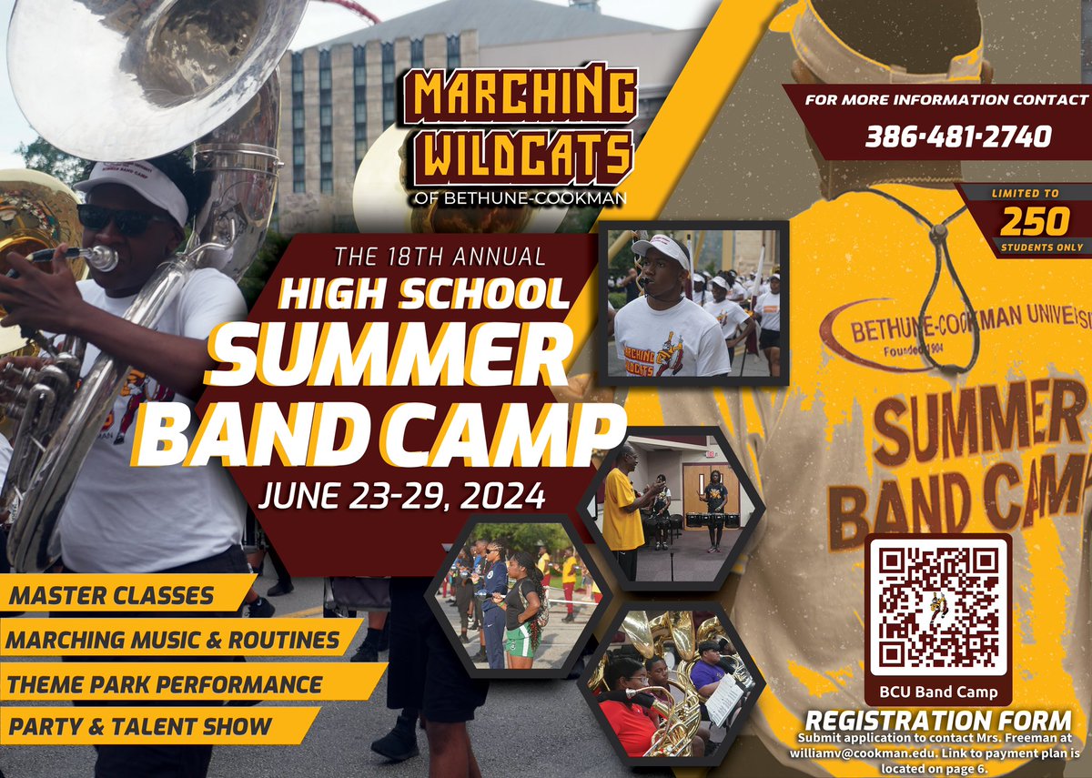 B-CU’s High School Summer Band Camp is an experience your students won’t forget. Get registered today!