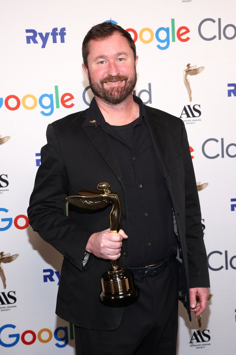 AISLumieres's tweet photo. “The Creator” from @DisneyStudios has just been awarded the 2024 Lumiere for Best Audio - Theatrical, accepted by Erik Aadahl.
#LumiereAwards #2024Lumieres #BestAudio #TheCreator #WaltDisneyStudios #AISmember https://t.co/zm8fKb2jp7