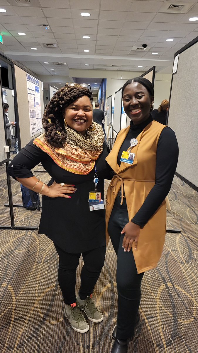 NzingaMack's tweet photo. I got a chance to chat with so many researchers about their work! I chatted with Tamisha Segbefia, a fellow member of @blkwomencompbio, @HelenaBaffoeB, and Monika Kizerwetter, a fellow @SpanglerLab member to name a few. Great conference! #HopkinsEngineer #HopkinsResearchRetreat https://t.co/obFmK6JCTU