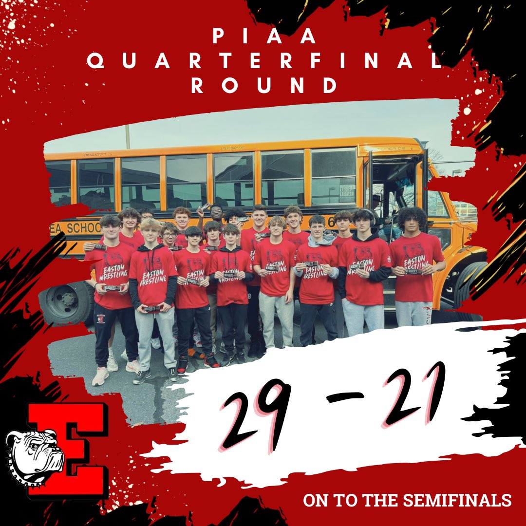 BoysEaston's tweet image. And then there were 4……

Easton advances to tonight’s semifinal round against @PRWrestlingRams at 7 pm.

#2ToGo