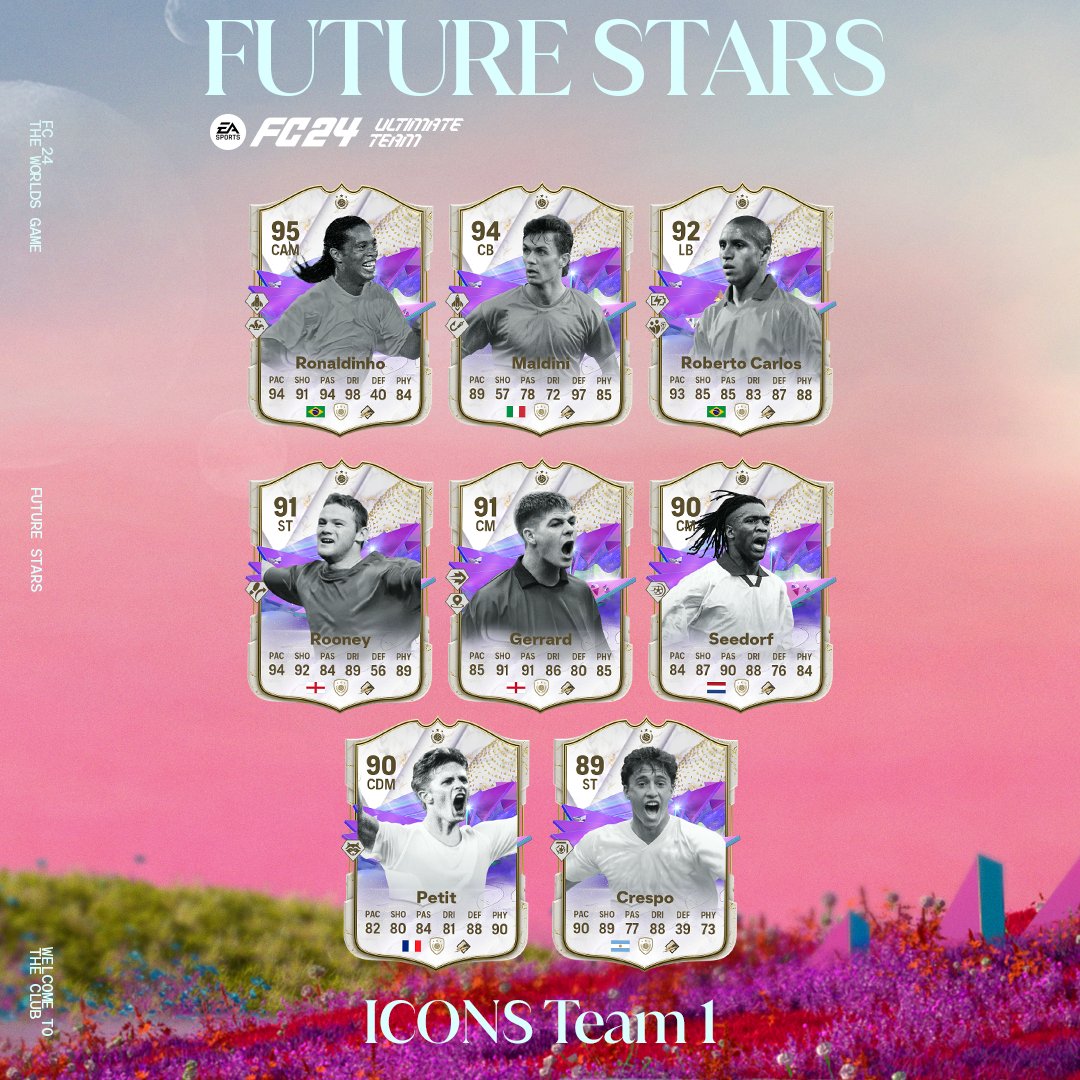 Los ÍCONOS de Future Stars celebran los primeros años de nombres conocidos cuando la grandeza comenzaba.  El Equipo 1 ya está disponible en Ultimate Team. 🔥 #FC24