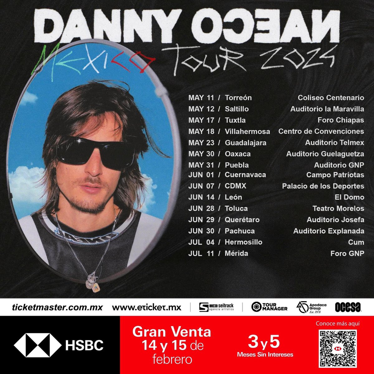 revistah2k's tweet photo. ⚠️DANY OCEAN TOUR MÉXICO 2024⚠️😱

Danny Ocean lanzó su póster con las ciudades del país que estará visitando 

Boletos por eticket y Ticketmaster https://t.co/SJr2uftiZ7