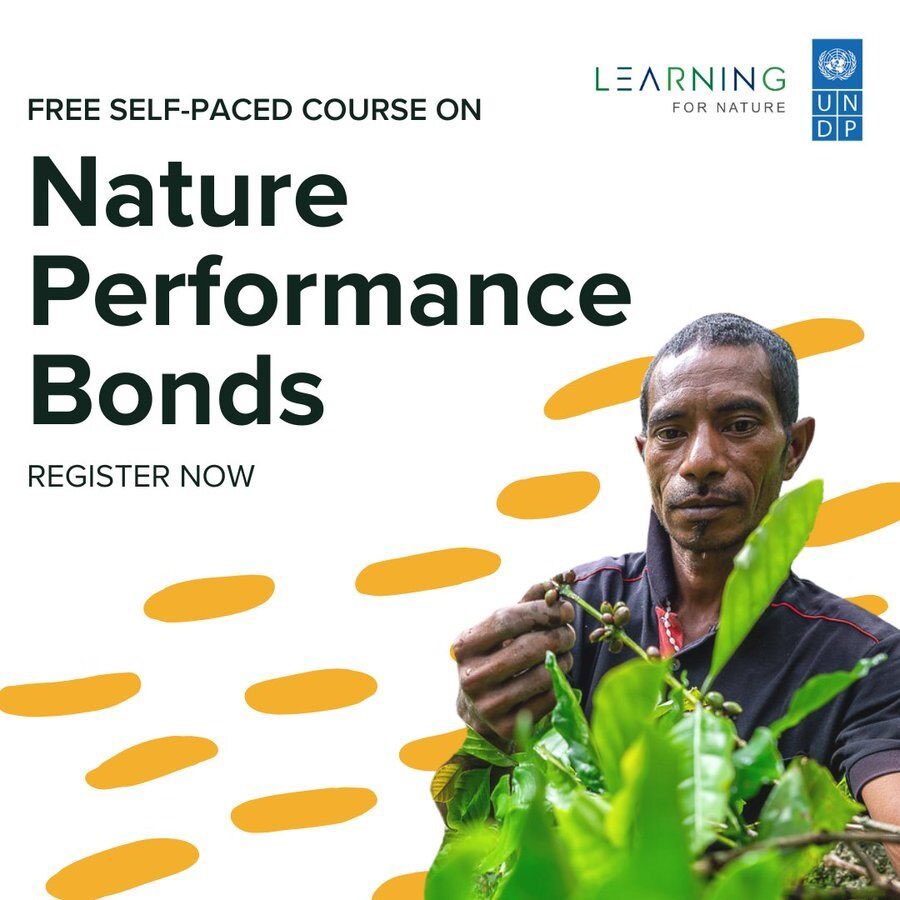 Marcos Athias Neto (@marcosathias) on Twitter photo .<a href="/UNDP/">UN Development</a>'s NEW online course explores how the use of innovative financing mechanisms, particularly Nature Performance Bonds, can help countries to meet their development and #climate goals.
#ForPeopleForPlanet
More👉tinyurl.com/mmy87hw9 .<a href="/UNDP/">UN Development</a>'s NEW online course explores how the use of innovative financing mechanisms, particularly Nature Performance Bonds, can help countries to meet their development and #climate goals.
#ForPeopleForPlanet
More👉tinyurl.com/mmy87hw9