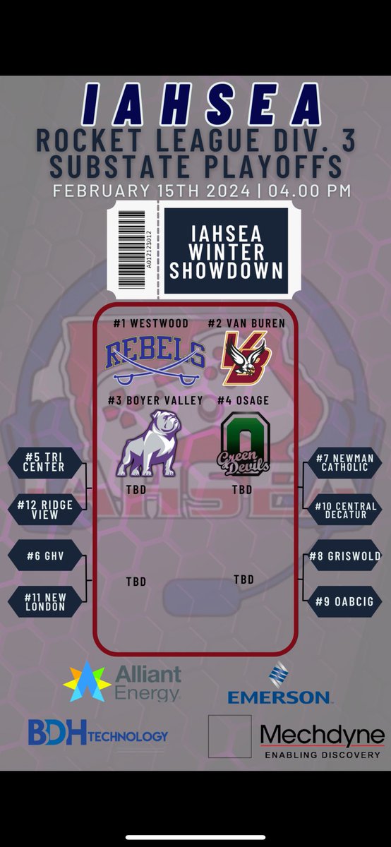 WWRebelsEsports's tweet photo. Your Westwood Rebels are the #1 seed in the Division 3 state tournament!

#RocketLeague #esports #Rebels
@WCSDRebels https://t.co/AFB7roAjKV