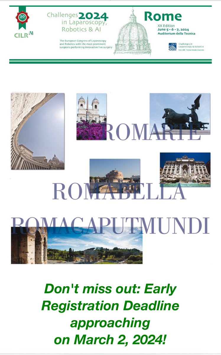 #CILR24 Early registration expires March 2nd! Check the Program & join us in Rome!