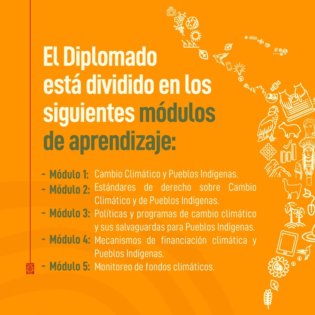 filac_'s tweet photo. ¡Atención a todas las juventudes indígenas! 

Se abre la convocatoria de postulación para 1ª edición del Diplomado en Monitoreo de Fondos Climáticos para el empoderamiento de las Juventudes Indígenas.

Si deseas adquirir conocimientos y habilidades en este importante tema, esta es tu oportunidad.

Las fechas de postulación estarán disponibles desde el 9 de febrero hasta el 9 de abril de 2024. 

¡No esperes más y asegura tu lugar! El período lectivo se llevará a cabo del 13 de mayo al 19 de julio de 2024, por lo que es importante estar atento a las fechas para no perder la oportunidad de participar.

Para realizar tu postulación, ingresa al enlace: https://t.co/WzQL3yjxnu y sigue las instrucciones. 

En caso de tener alguna duda o consulta, puedes contactarnos a través de convocatoriasuii@filac.org. 

¡No pierdas esta valiosa oportunidad de formarte en un tema trascendental para el futuro de nuestro planeta!