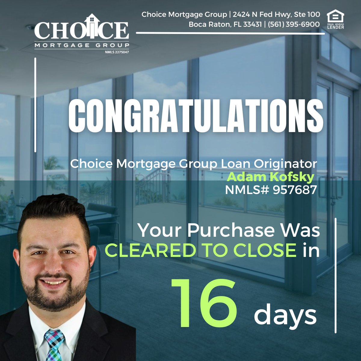 CHOICEMORTGAGE's tweet photo. 🚀 New Clear To Close victories! Our files are flying through stages swiftly from App ➡ Clear To Close ➡ Funded at lightning speed! 
⚡ADAM KOFSKY (Cleared To Close in just 16 Days)
⚡ANDREW NOVAK (Cleared To Close in 27 Days, 20 Days Before Closing)
🙌 Outstanding team effort! https://t.co/UeTdi3nJNy