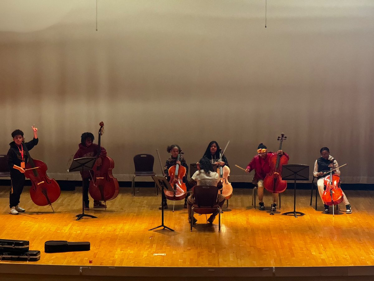 JCYOrchestra's tweet photo. So grateful for @ATLmusicproject and their partnership to send out some teaching artists to work with our kids! I’m so happy to be working with so many wonderful musicians and educators focused on equity and access in music education! https://t.co/m1Zne5I0Zo