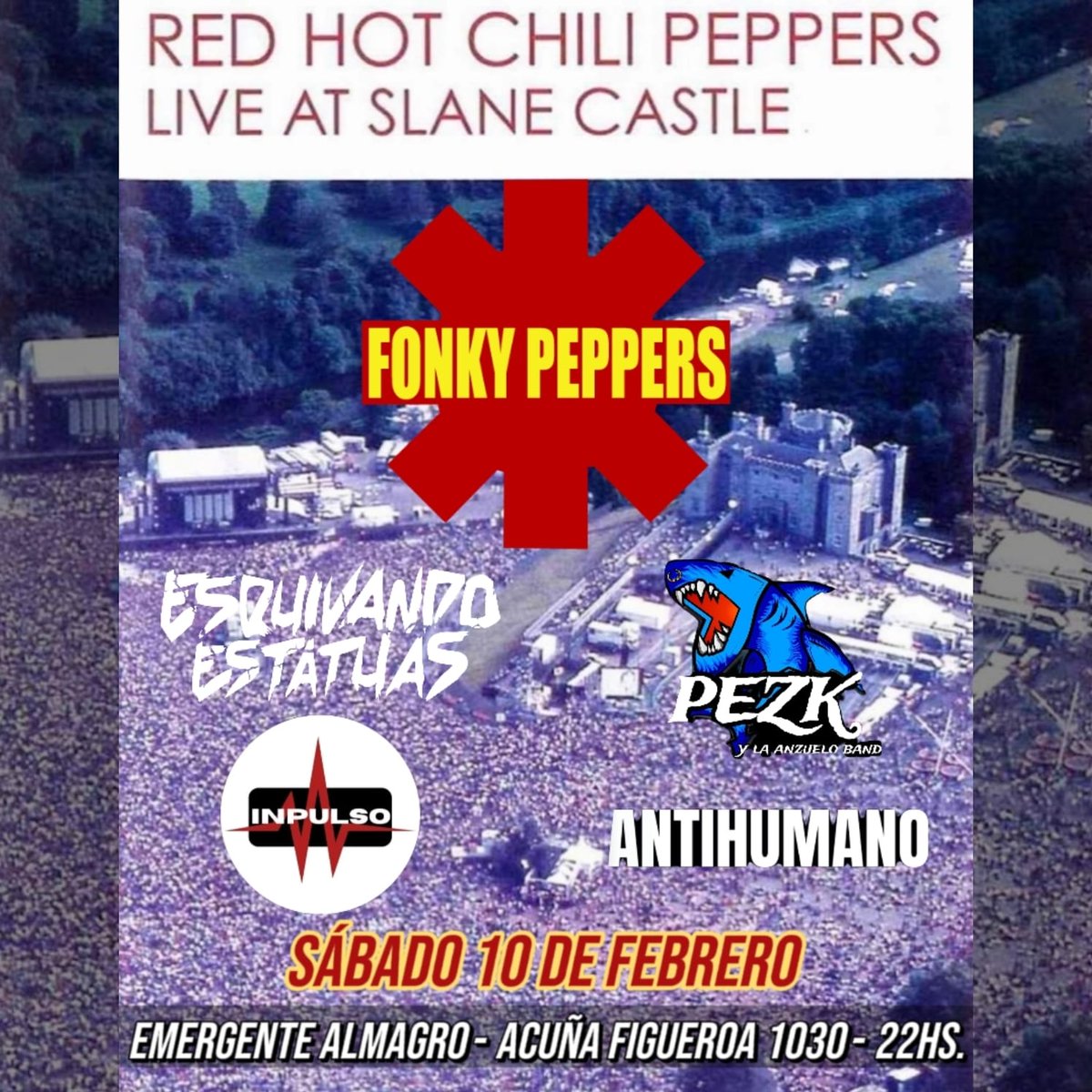 Fleanrock's tweet photo. Mañana hacemos el especial del Slane Castle con los Fonky! 💥🎉🎶
#fonkypeppers #flea #rhcp #show #redhotchilipeppers #tributo #Tendencia https://t.co/5yAiM5h6Nx