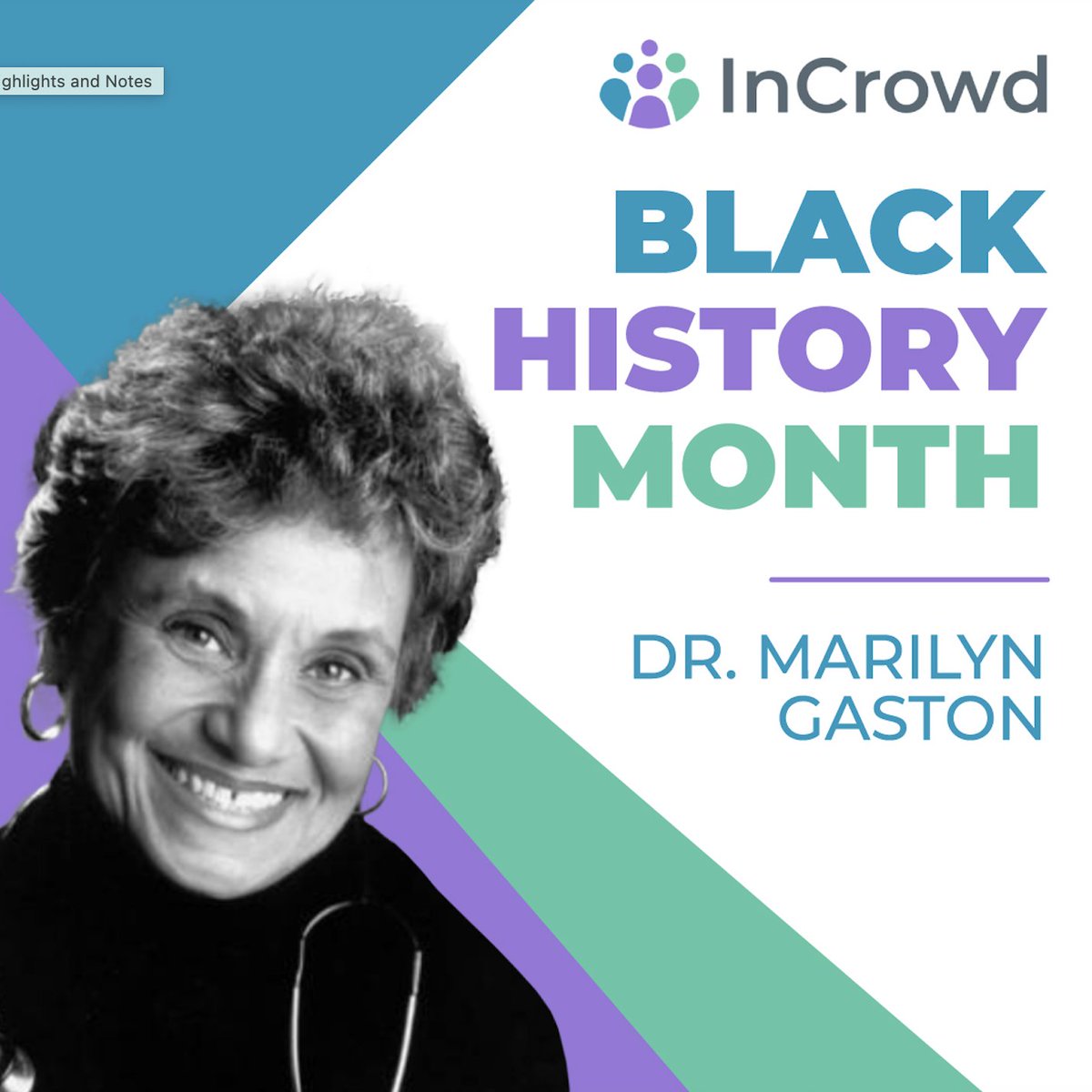 This Friday we are highlighting Dr. Marilyn Gaston! Dr. Gaston was the first Black woman to direct a major public health service bureau. She also is recognized for her leadership in combating sickle cell disease. Who should we feature next? #BlackHistoryMonth