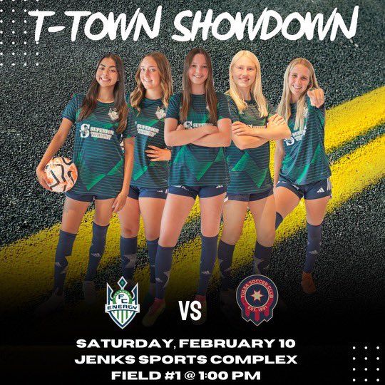 OEFC 07 / 06 Girls ECNL - 2025 - 26 (@oefc07_06gecnl) on Twitter photo Headed down the I 44 corridor to take on <a href="/TulsaSC_07_ECNL/">Tulsa SC 07 Girls ECNL (25/26)</a>
This game is always exciting!
🗓️ 2/10 Saturday
📍 Jenks Sports Complex- Field 1
⏰ 1:00PM
<a href="/ECNLgirls/">ECNL Girls</a>
<a href="/TheSoccerWire/">SoccerWire</a>
<a href="/ImCollegeSoccer/">College Soccer Truth ™</a>
<a href="/PrepSoccer/">Prep Soccer ⚽️</a>
<a href="/TopDrawerSoccer/">TopDrawerSoccer</a>
<a href="/Oklahoma_FC/">Oklahoma Energy FC</a>
<a href="/OEFCGirlsECNL/">Oklahoma Energy FC Girls ECNL</a>
@ECNLTexas
@Imyouthsoccer Headed down the I 44 corridor to take on <a href="/TulsaSC_07_ECNL/">Tulsa SC 07 Girls ECNL (25/26)</a>
This game is always exciting!
🗓️ 2/10 Saturday
📍 Jenks Sports Complex- Field 1
⏰ 1:00PM
<a href="/ECNLgirls/">ECNL Girls</a>
<a href="/TheSoccerWire/">SoccerWire</a>
<a href="/ImCollegeSoccer/">College Soccer Truth ™</a>
<a href="/PrepSoccer/">Prep Soccer ⚽️</a>
<a href="/TopDrawerSoccer/">TopDrawerSoccer</a>
<a href="/Oklahoma_FC/">Oklahoma Energy FC</a>
<a href="/OEFCGirlsECNL/">Oklahoma Energy FC Girls ECNL</a>
@ECNLTexas
@Imyouthsoccer