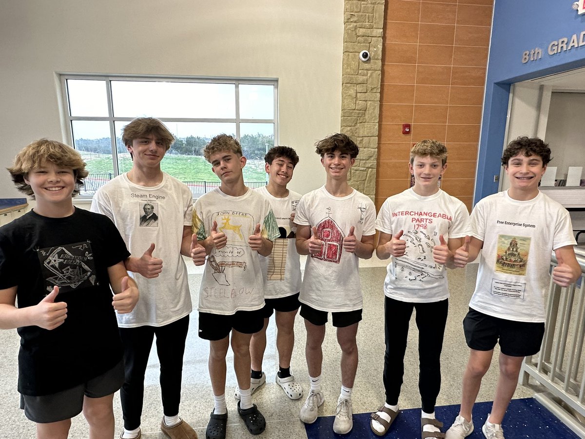 Industrial Revolution T-shirt day will always be my favorite day of the year ❤️ Love these kids and always blown away by their creativity! <a href="/BcmsRaiders/">BCMS Raiders</a>