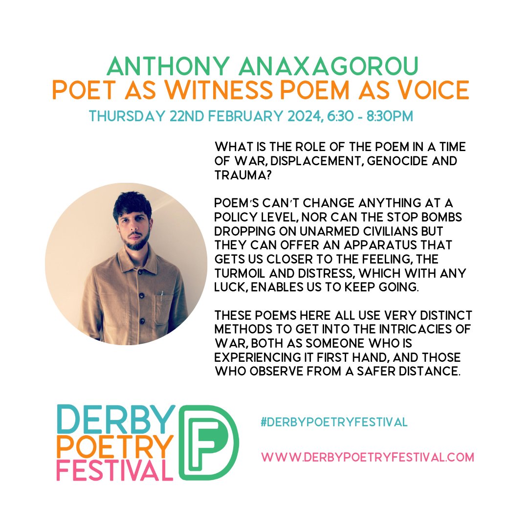 DerbyPoetryFes's tweet photo. 🖊Workshop Details🖊

Meet the first 4 hosts &amp; the details of the first 4 workshops. 

Tickets &amp; Details: https://t.co/Zdlj2IEqVE

#poetry #workshops #digitalworkshop https://t.co/X3C60nVHtz