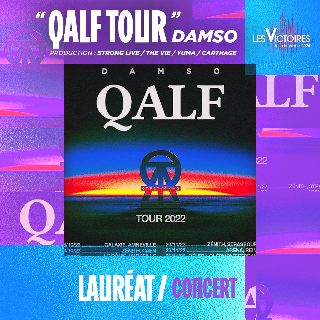 _SoulAddict's tweet photo. [VICTOIRES DE LA MUSIQUE 2024] • @THEDAMSO gagne la Victoire du concert de l'année pour le #QALFTour 🎤 

#Victoires2024 #VictoiresDeLaMusique #meilleurconcert #damso #concertdelannee https://t.co/fOkoJBAdZY