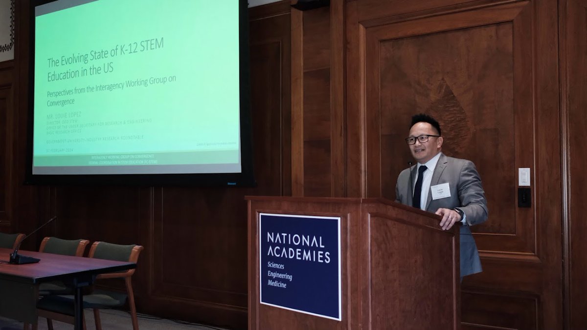 AEF Program (@aef_program) on Twitter photo 'Teachers are a critical piece of this equation to bring access and equity to the workforce' says <a href="/LouieRLopez/">Louie Lopez</a> Dir. of <a href="/DoDstem/">DoDSTEM</a> and mentor #EinsteinFellows23. 'You must have a practitioner from the classroom weighing in on all aspects of K-12 #STEMeducation'.
<a href="/theNASEM/">National Academies</a> 'Teachers are a critical piece of this equation to bring access and equity to the workforce' says <a href="/LouieRLopez/">Louie Lopez</a> Dir. of <a href="/DoDstem/">DoDSTEM</a> and mentor #EinsteinFellows23. 'You must have a practitioner from the classroom weighing in on all aspects of K-12 #STEMeducation'.
<a href="/theNASEM/">National Academies</a>