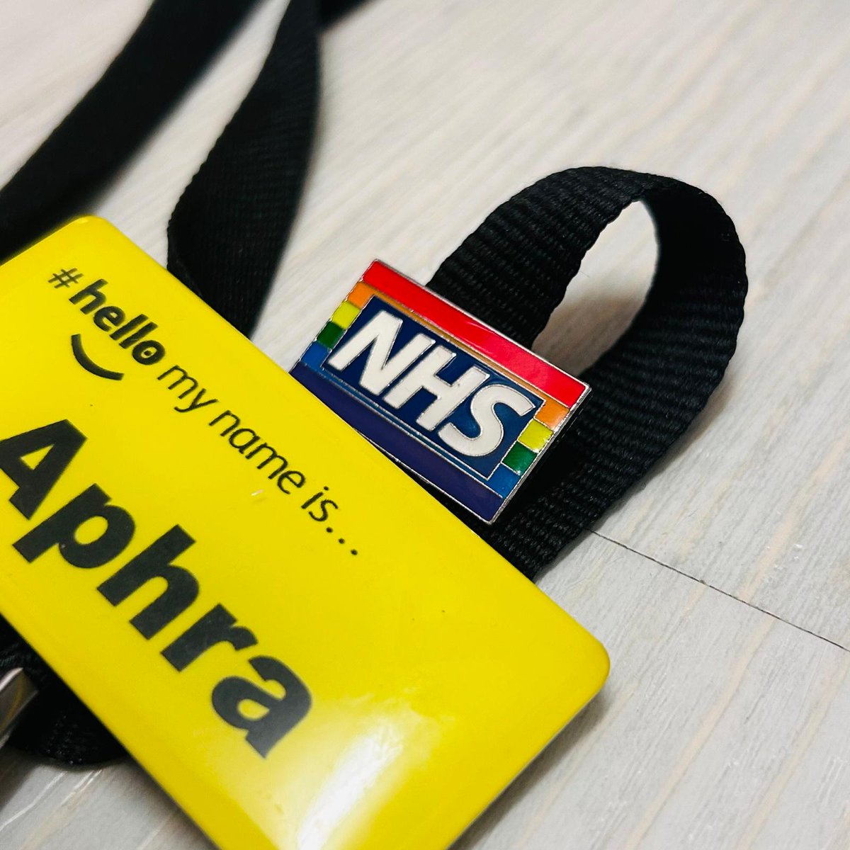 aphraluchesa's tweet photo. My NHS rainbow badge was given to me by a hospital CEO when I was still a medical student - as a newly out lesbian who felt very out of place in medicine it helped me feel like I could belong as an LGBTQ+ doctor. https://t.co/80cyxn3TrS