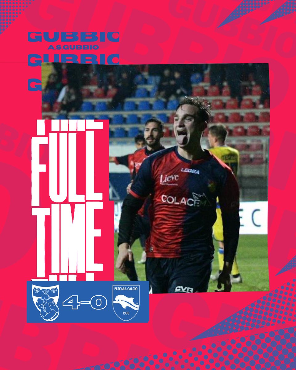 🔴 ⒻⓊⓁⓁ ⓉⒾⓂⒺ 🔵

🔚 | TRIPLICE FISCHIO 🏆

Finisce qui la sfida del Pietro Barbetti 🏟

S-P-E-T-T-A-C-O-L-O!!! 🔴🔵🐺

#GubbioPescara 4️⃣-0️⃣ #ForzaGubbio