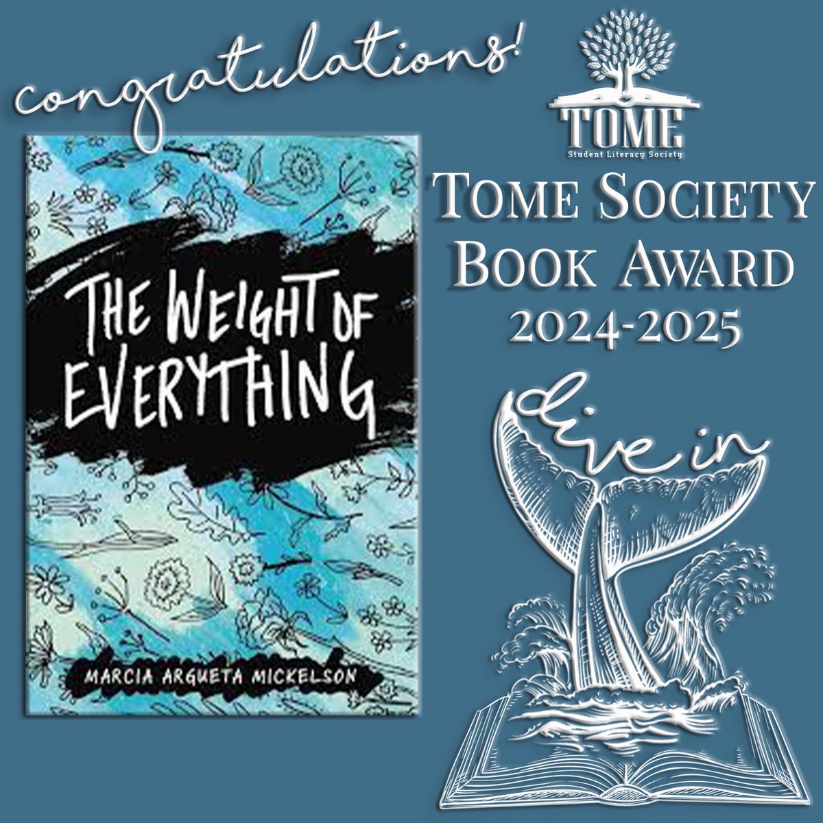 Tome Society (@tomesociety) on Twitter photo Congratulations to <a href="/MarciaMickelson/">Marcia Argueta Mickelson</a> ! The Weight of Everything has been awarded the Tome Society Book Award for 2024-2025! <a href="/LernerBooks/">Lerner Books</a> Congratulations to <a href="/MarciaMickelson/">Marcia Argueta Mickelson</a> ! The Weight of Everything has been awarded the Tome Society Book Award for 2024-2025! <a href="/LernerBooks/">Lerner Books</a>