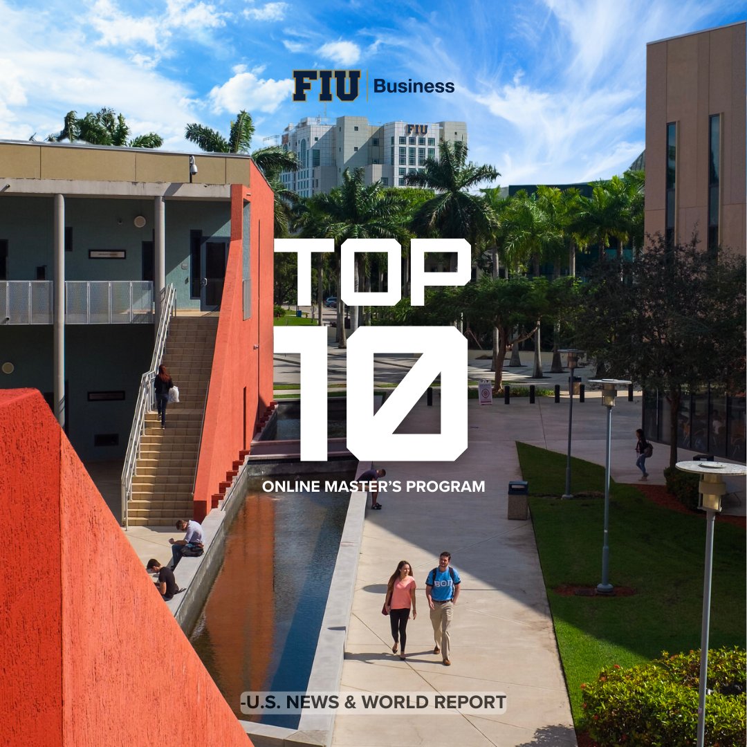 One more reason to be a proud FIU Panther! The @fiubusiness online master’s program ranked in the nation’s Top 10 and #1 in Florida by U.S. News &amp; World Report.  <a href="/usnews/">U.S. News & World Report</a> #collegerankings