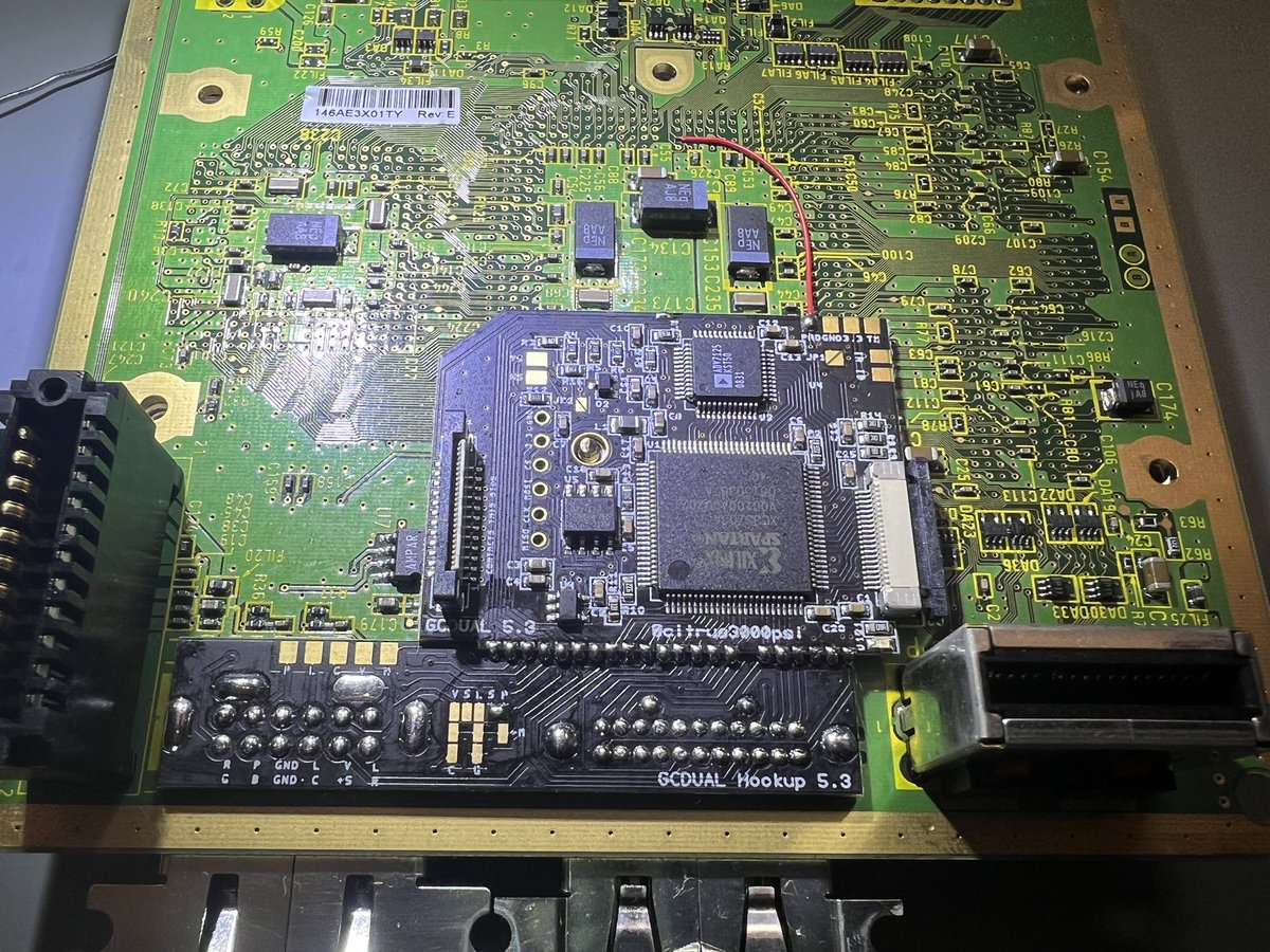 PowrUpGaming's tweet photo. Nintendo #GameCube installed w/ #GCDual internal HDMI and RGB mod, #GCLoader and New Capacitors! https://t.co/eOFEtCSavP