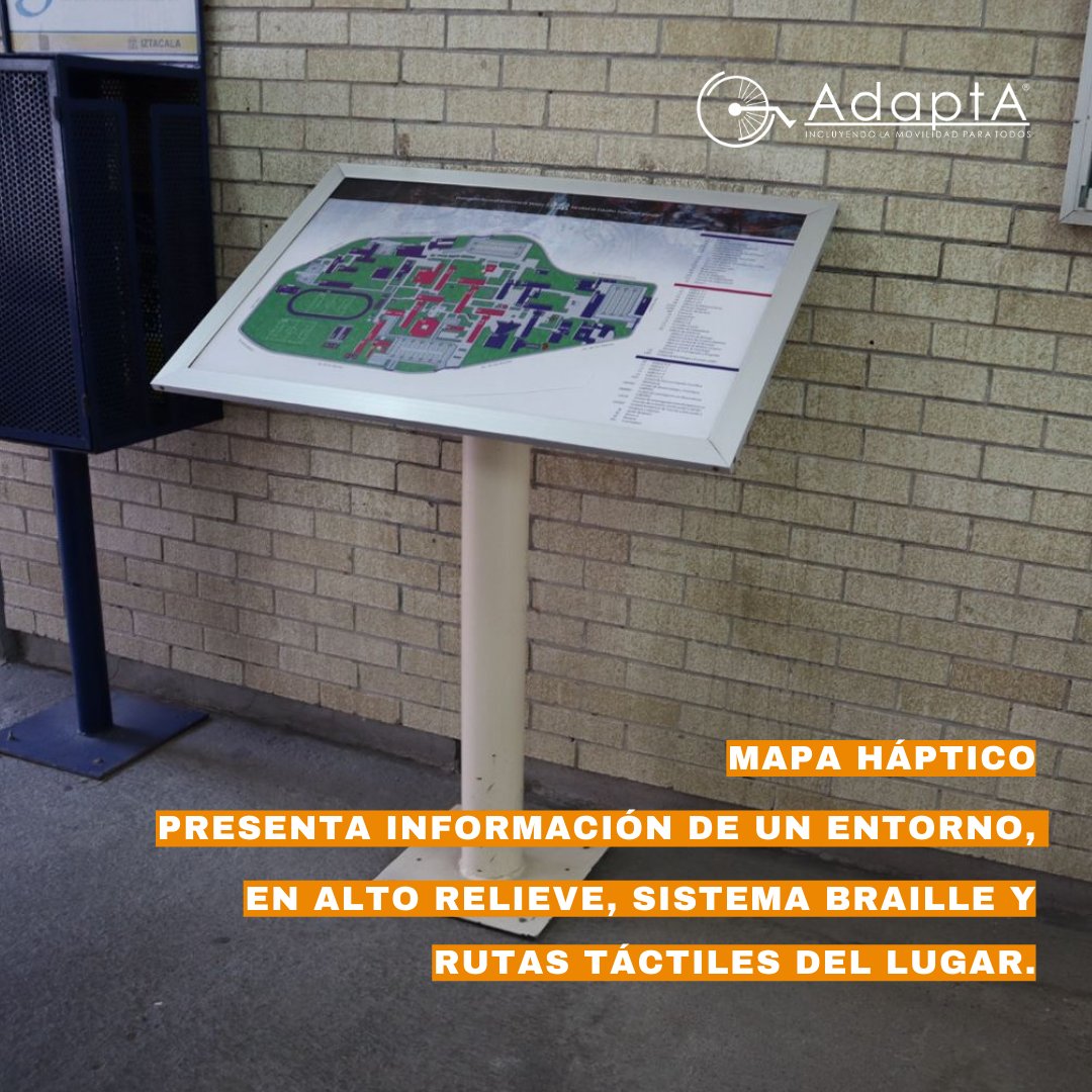 adaptaofficial's tweet photo. Facilita el acceso de la información necesaria a todos los usuarios al permitir que las personas toquen y exploren de manera táctil las rutas de cada espacio. 

#adapta #arquitectur #mapashapticos #accesibilidad #inclusion #informacion https://t.co/HJolrCcbyu