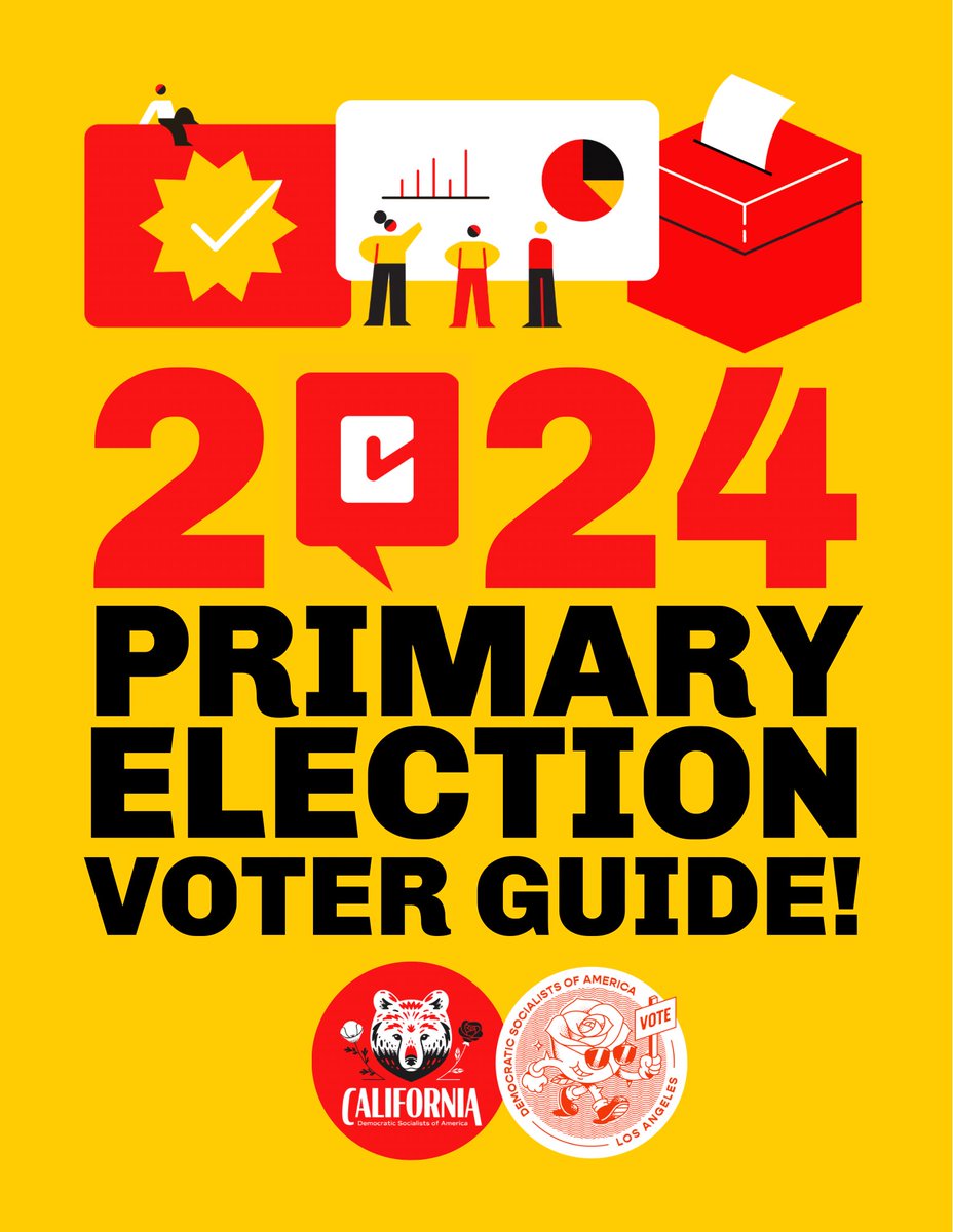 Did you feel the ground shake? It’s because our 2024 PRIMARY GUIDE just dropped!

DSA-LA and @california_dsa are proud to present our socialist analysis of who’s running on your ballot, who we endorse, and who we recommend!

Visit dsa.la/2024voterguide to read it NOW!