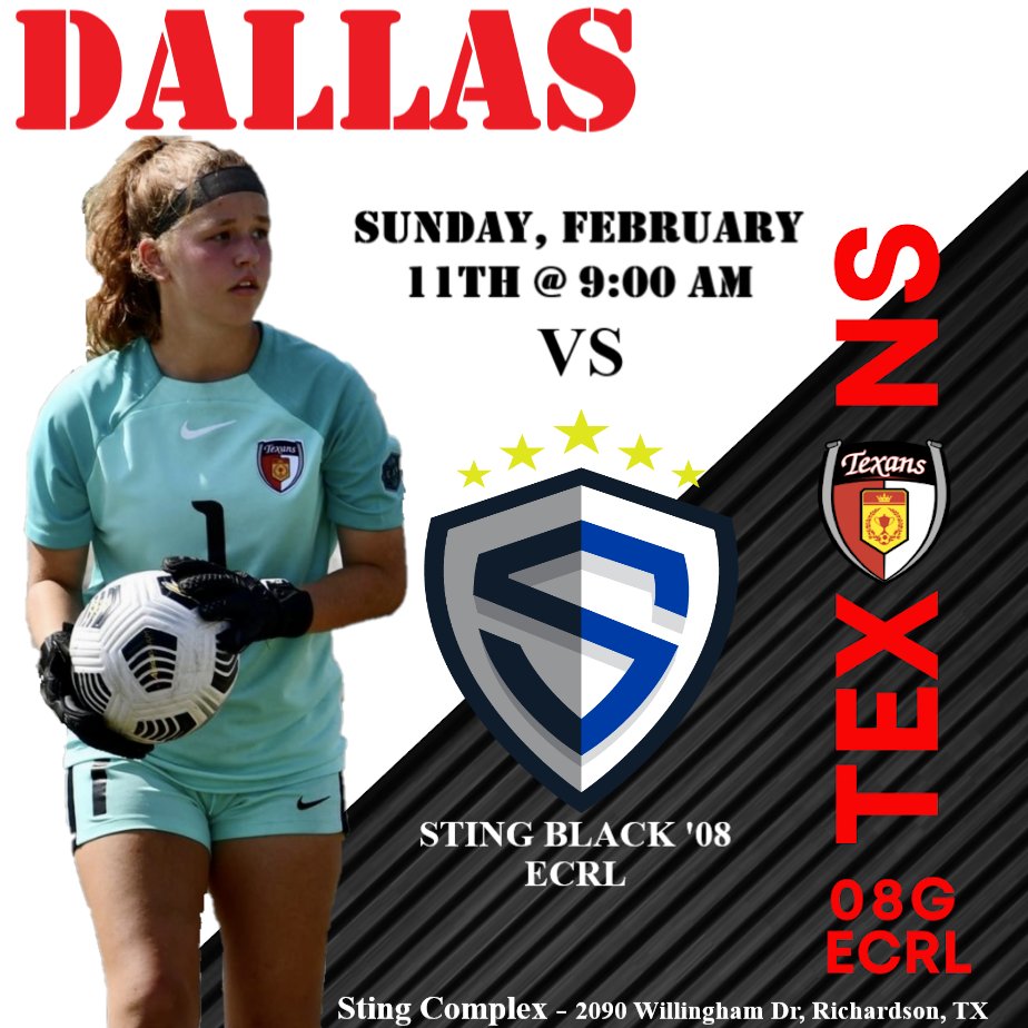 katelynclark26's tweet photo. Come cheer #DallasTexans08ECRL on as we face #StingBlackECRL08 this Sunday, February 11th @ 9:00am! https://t.co/eDB3kWbJ0g
