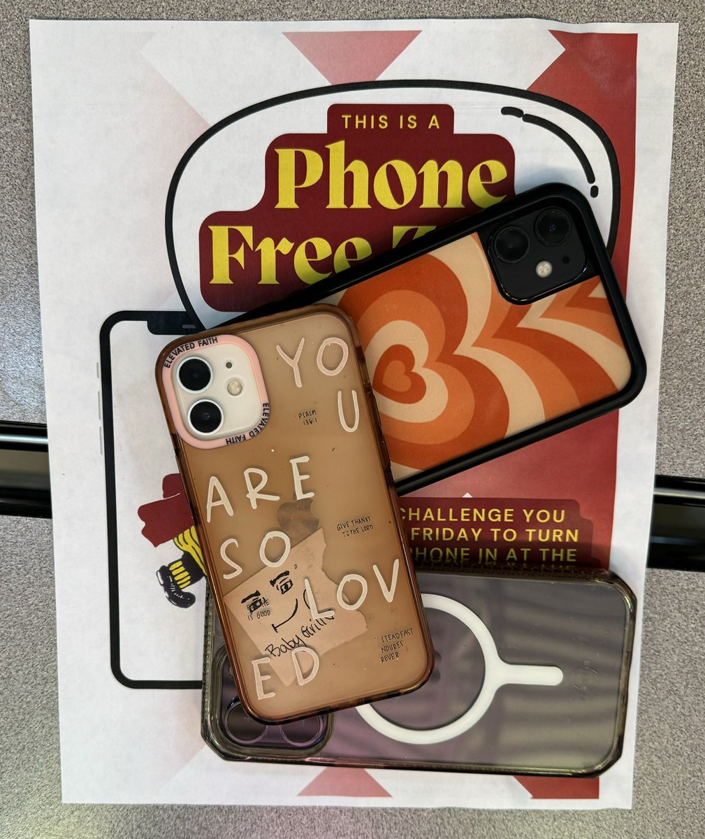 Phone Free Friday had 115 participants today! This is a challenge placed by the National Honor Society for students to be device free (phones, tablets, computers, etc.) at lunch every Friday and to converse with their peers.