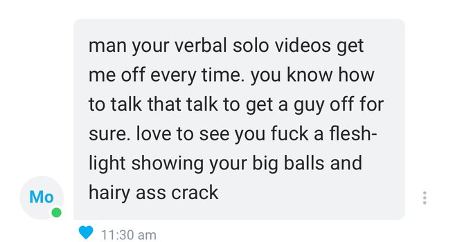 Love gettin good feedback like this 🥰 (good feedback = you telling me you nutted to my OF) https://t