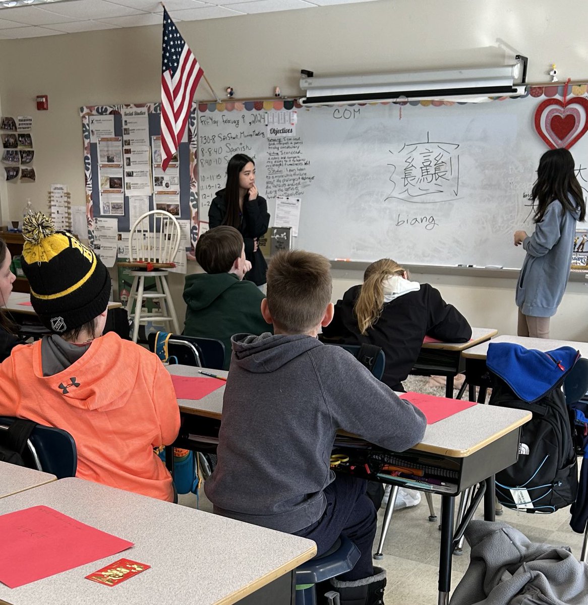 cscullydux's tweet photo. Informative and engaging lesson today from DHS National Honor Society students about Lunar New Year and learning Mandarin! Ty ladies! https://t.co/NfPeaCmUQ8