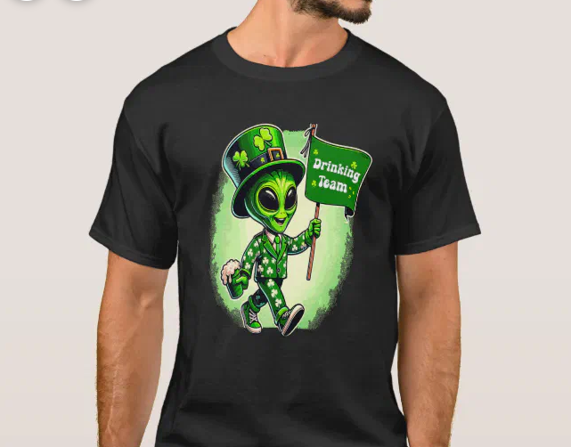 St. Patricks Day Drinking Team Funny Alien T-Shirt

urlis.net/bgmf8cpe

#NationalPizzaDay #SeesCandies #DragonCoin #SeesCandies #TOTP #Corrie 
#DragraceUKVstheWorld #ENGvWAL #adlvper #WrestleMania 
#ElectionResults #StPatricksDayShirt #StPatricksDay  #StPatricksDaygifts