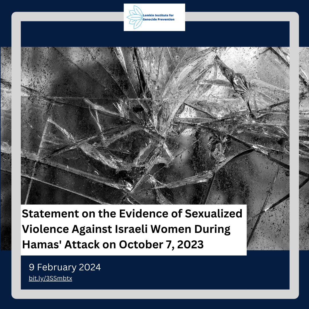 Following months of research, the @LemkinInstitute is proud to publish its findings on CRSV (conflict related sexual violence) against civilians during the attacks of October 7th. False charges are common in colonial, racialized, and genocidal context — specifically used in the