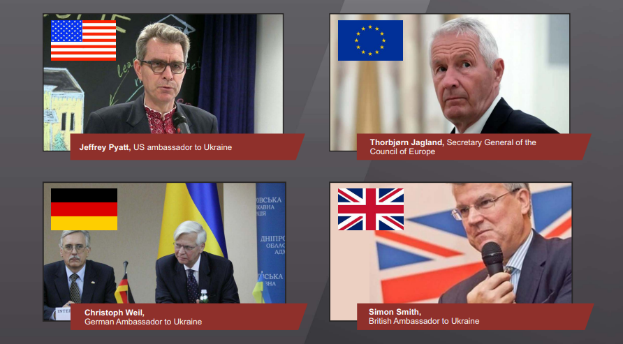 RussiaUN's tweet photo. #Maidan10years

Western politicians publicly supported the anti-constitutional Euromaidan coup in #Ukraine in 2014. https://t.co/UJGIwwrZno