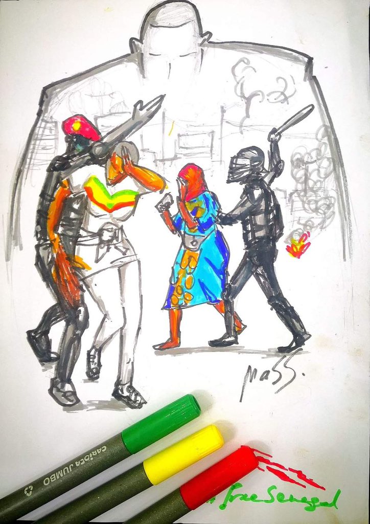 autruicomoi's tweet photo. Nous sommes SEULS désormais face à nos bourreaux. Les scènes dramatiques et brutales qui ont été filmées dans les rues de Dakar et un peu partout sur l’étendue du territoire ne choquent apparement pas les Pays et Organisations partenaires du Sénégal. Ils continuent leurs réactions moles et hypocrites tandis que Femmes, journalistes, jeunes et personnes handicapées sont violentés, agressés, brimés.

Ce soir encore, un étudiant est tombé sous les balles des FDS. Il s’appelait Alpha Tounkara et rejoint la longue liste de victimes de ce régime qui nous tue, nous asservit, nous opprime et nous torture depuis plusieurs années.

Nous sommes SEULS désormais, avec notre détermination à arracher notre LIBERTÉ. Notre Constitution est prise en otage. Nous avons payé le très lourd tribut de cette confiscation de nos Droits fondamentaux. Mais nous sommes toujours DEBOUT. Quitte à les rejoindre dans l’au-delà, nous ne trahirons pas la mémoire de tous ceux qui sont morts pour notre Salut. 

Nous sommes SEULS, aux côtés de Monseigneur Benjamin NDIAYE pour le triomphe de la VÉRITÉ et le retour de l’Etat de droit. Priez pour nous 🙏🏾 #FreeSenegal