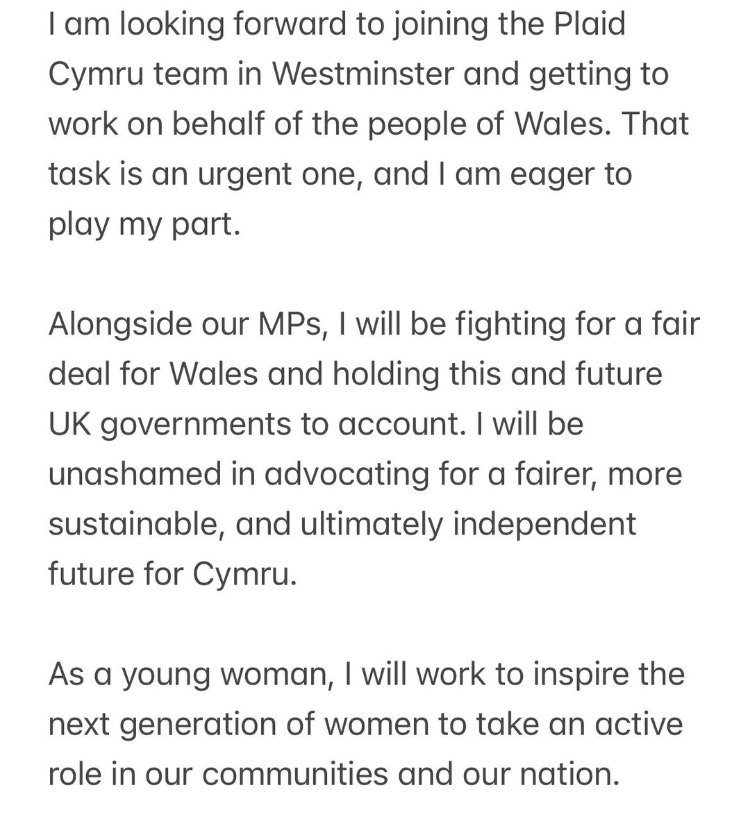 CarmenRiaSmith's tweet photo. I’m proud to announce that I have been nominated for a peerage. I am looking forward to the challenge ahead and to fighting for a fair deal for Wales 🏴󠁧󠁢󠁷󠁬󠁳󠁿

https://t.co/otKgnMv0PO https://t.co/ZAdUdYdIIL