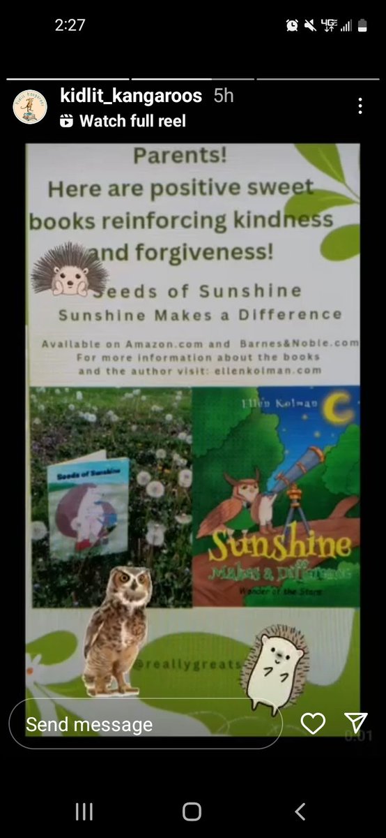 #Parents #kindness #owl #hedgehog #books #BooksWorthReading #christianbook