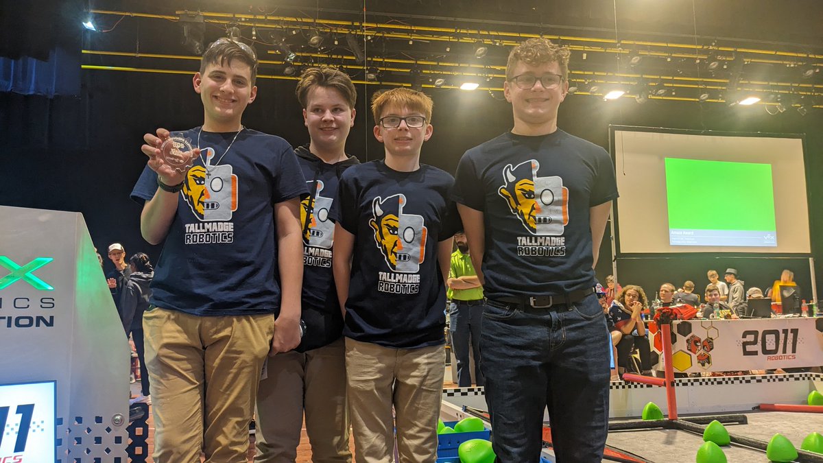 Tallmadge_STEM's tweet photo. Tallmadge Middle Robotics Team #97778AC wins the Amaze award at Brecksville-Broadview Heights VEX competition https://t.co/eB0zJMKUbL