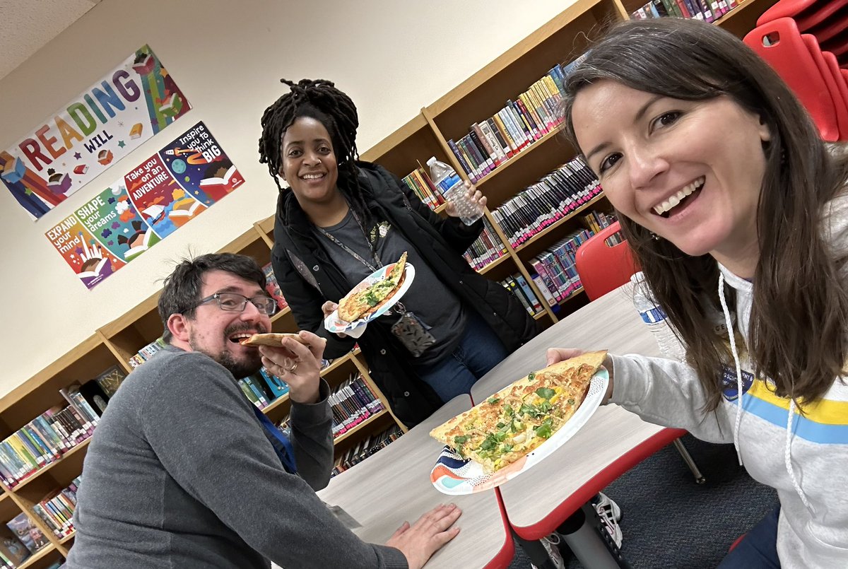 Thank you <a href="/TroysItalian/">Troys Italian Kitchen</a> for the delicious lunch on our professional learning day at <a href="/longbranch_es/">Long Branch ES</a> !! Elote pizza for the win!