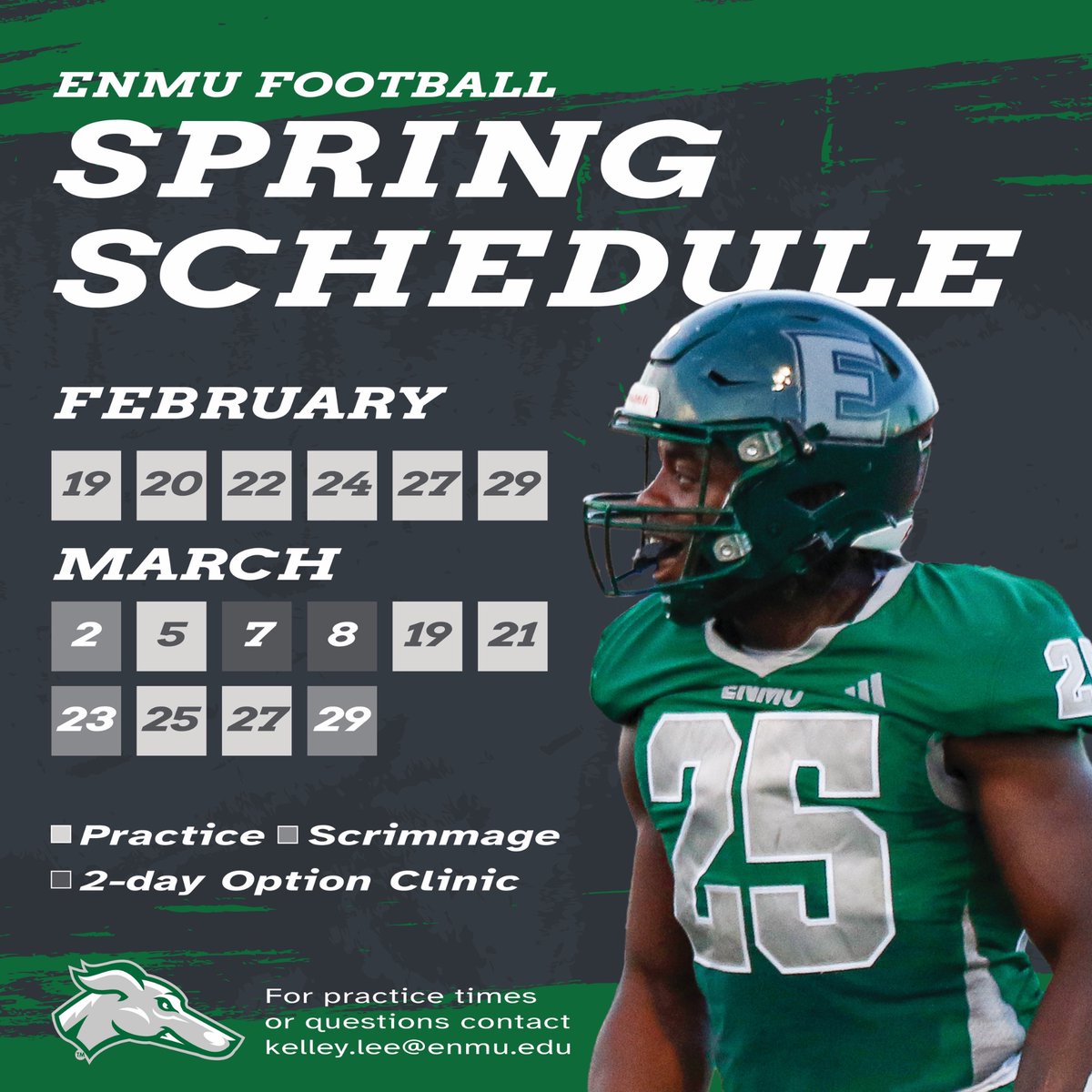 CoachKelleyLee's tweet photo. Spring Ball starts in 10 days!  👇👇👇 https://t.co/SZAbOl4Bd6