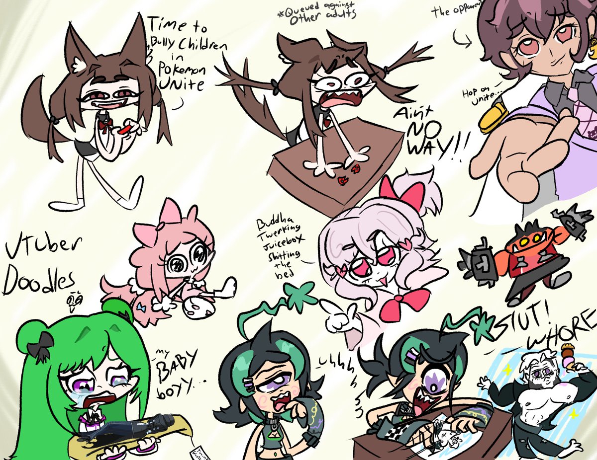 MoustachedVilla's tweet photo. Doodles of some Vtubers I enjoy watching
(and a 20 second Tager doodle)
#ohartt #paortrait #5ChurchArt #jellust https://t.co/Z8nYGqGLCB