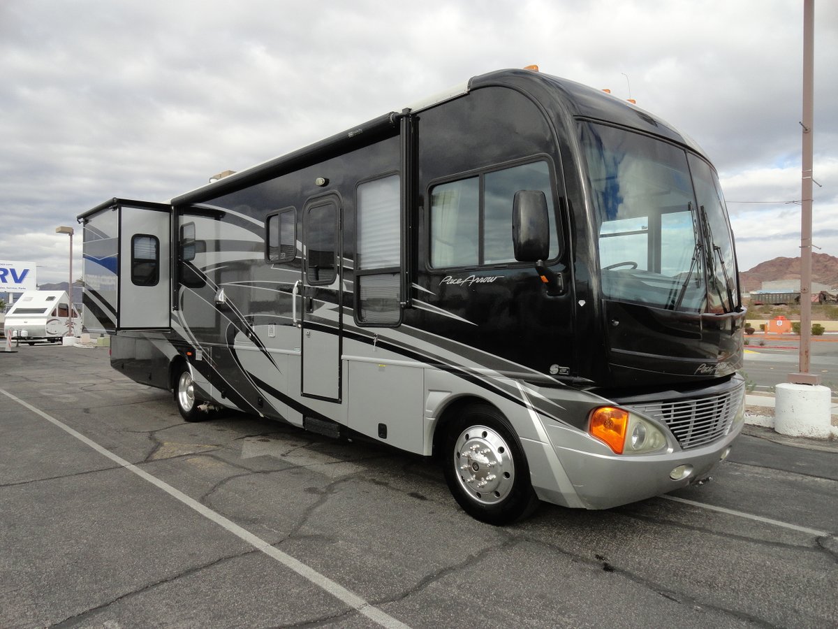 BoulderCityRV's tweet photo. 2007 Fleetwood Pace Arrow 36D. Low mile Class A in excellent condition. For more info visit: https://t.co/QLGxPgUsYG #fleetwood #pacearrow #workhorse #vortec #gm #classa #motorhome #rv #rvs #camping #outdoors #adventure #travelling #exploring https://t.co/Lyo9dQ0GRa