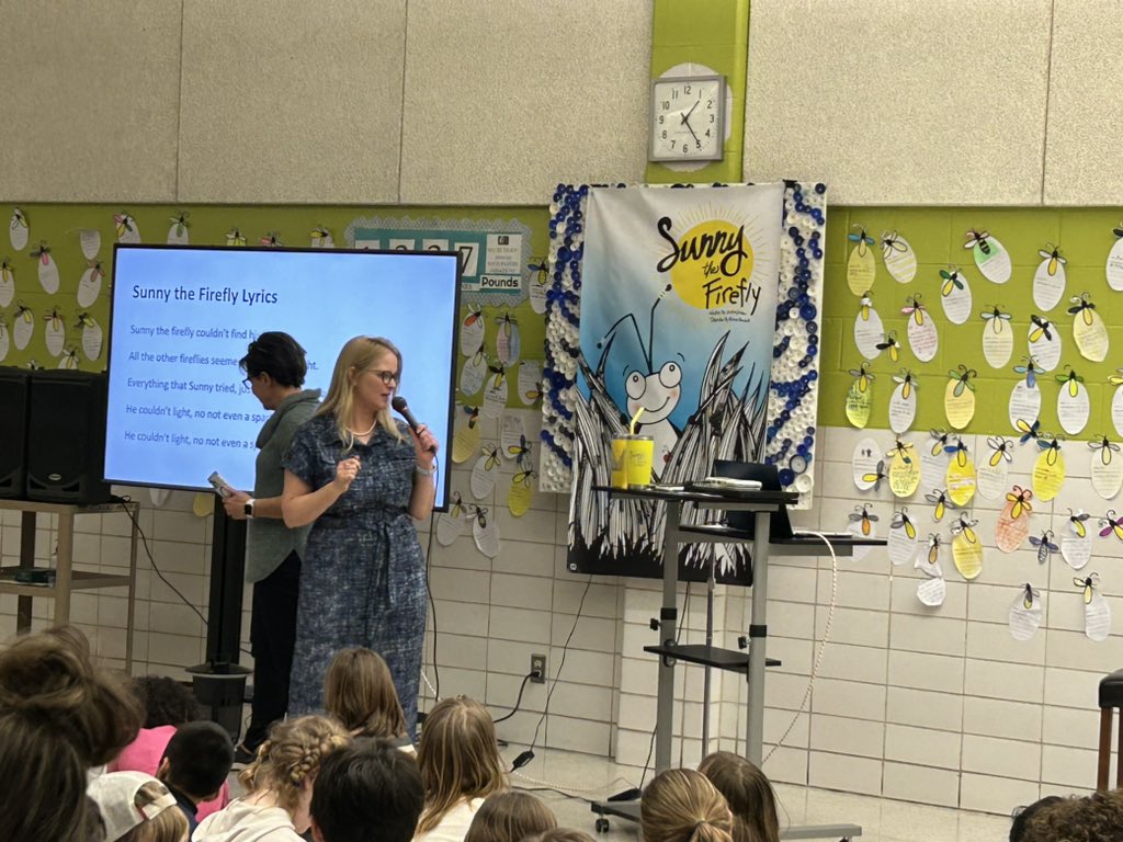 jodiepierpoint's tweet photo. So much talent @WilsonHillElem ! Grateful to learn from the author &amp; illustrator of Sunnythe Firefly! 
#itsworthit https://t.co/4bh4L9fvty