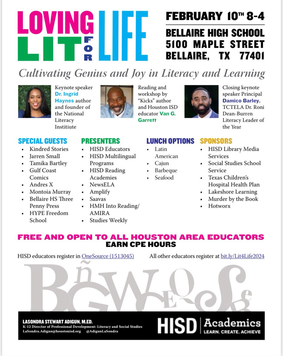📚 Don't miss out on the Loving Lit for Life Conference! Registration is still open—secure your spot now for an unforgettable event celebrating the power of literature. Join us for inspiration, learning, and connection with fellow educators. Sign up today and be part of this