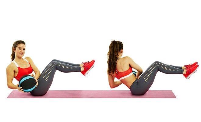 Lakes24HRFitnes's tweet image. #Exerciseoftheweek
 Russian Twist
• Sit on floor with a medicine ball or any weight that can be easily held
• Lean back slightly and lift legs off the ground
• Grab your weight and twist from side to side
• Keep core engaged throughout
#Gym #Fitness #HealthClub #IndianaPA