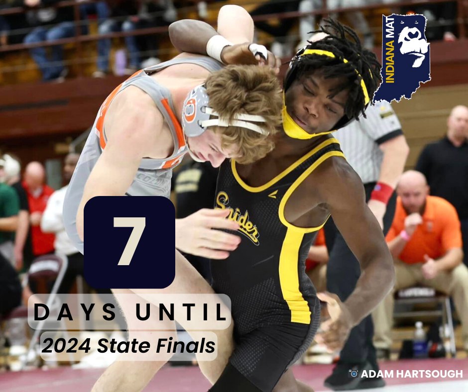 IndianaMat's tweet image. One week, one week, ONE WEEK!!! Are you ready for Evansville?

#StateFact Bloomington had the most champions in one year with seven in 1949.

#IndianaWrestling #Wrestling #IndianaMat #800lbGorilla #INWRState