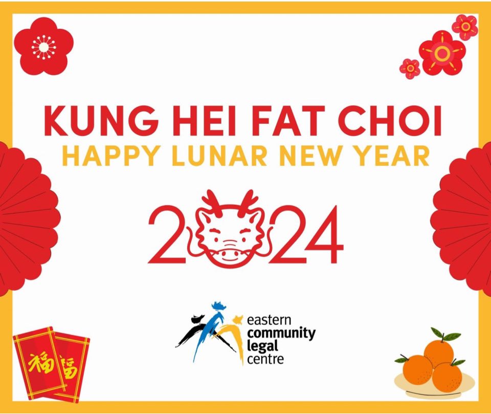 Happy Lunar New Year.  May the year of the dragon bring you good health, prosperity and joy, from all of us at #eclc. 
#multicultural #cny2024 #lunarnewyear