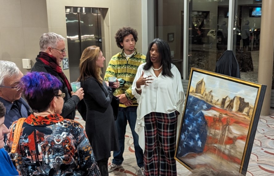 FCSymphony's tweet photo. “Ethiopia” Painting Auction Honors Composer Florence Price and Supports Underserved Communities in Fort Collins: https://t.co/3DZPOKPxK5

"What I love about Ethiopia’s Shadow," Cutler says, “is that even in seemingly joyous moments you still get a sense of melancholy." https://t.co/ANq9e4SInY