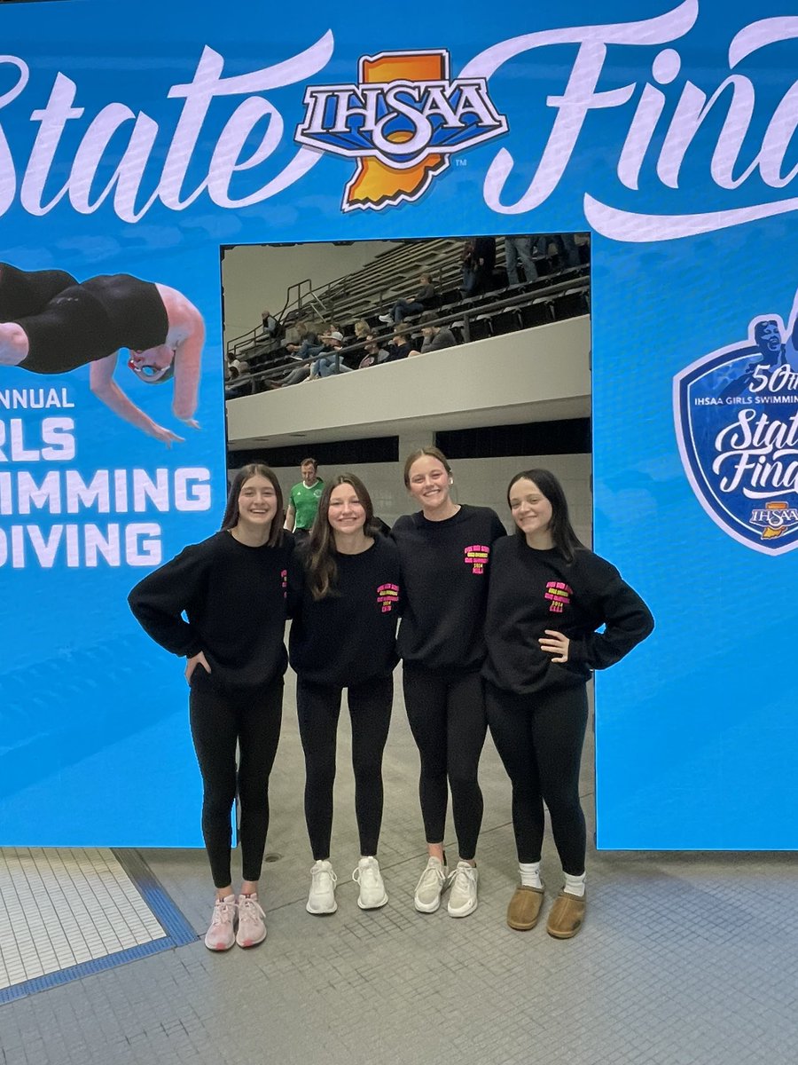 Ready to compete! Proud of these girls! #statemeet