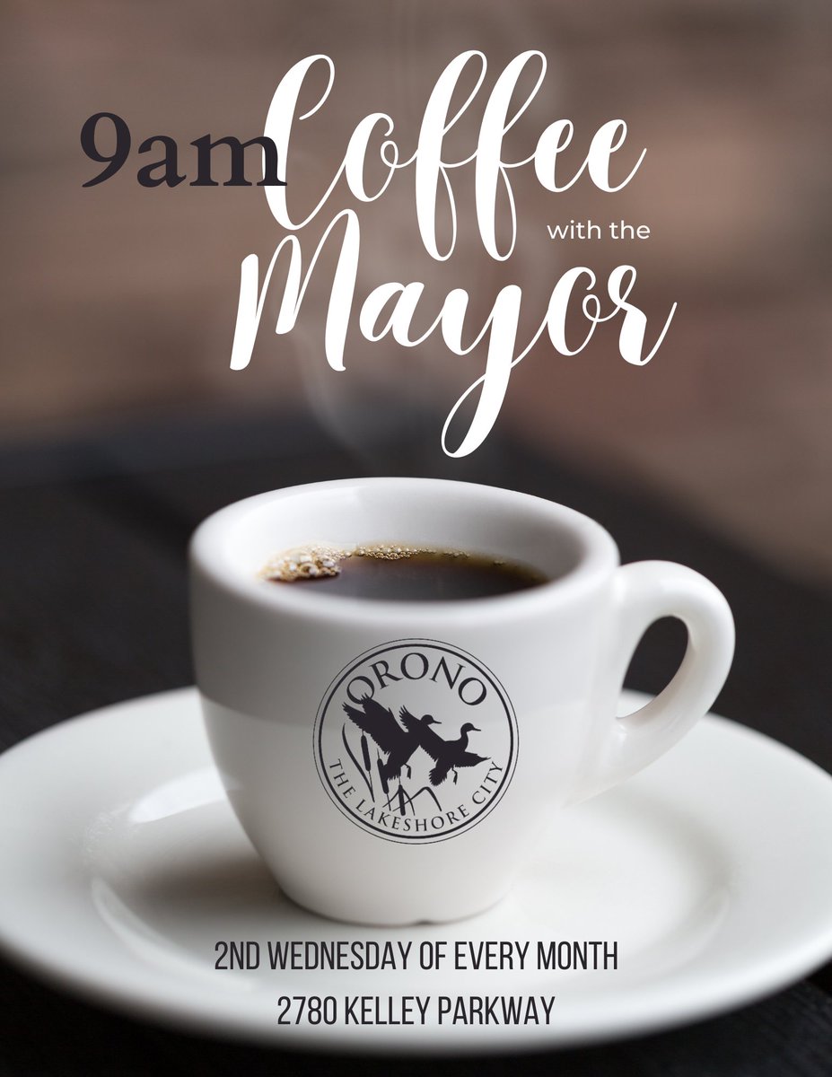 oronomn's tweet photo. Come chat with the Mayor on Wednesday, February 14th. {Shortened_Message_Link} https://t.co/L6AZU8WSq6