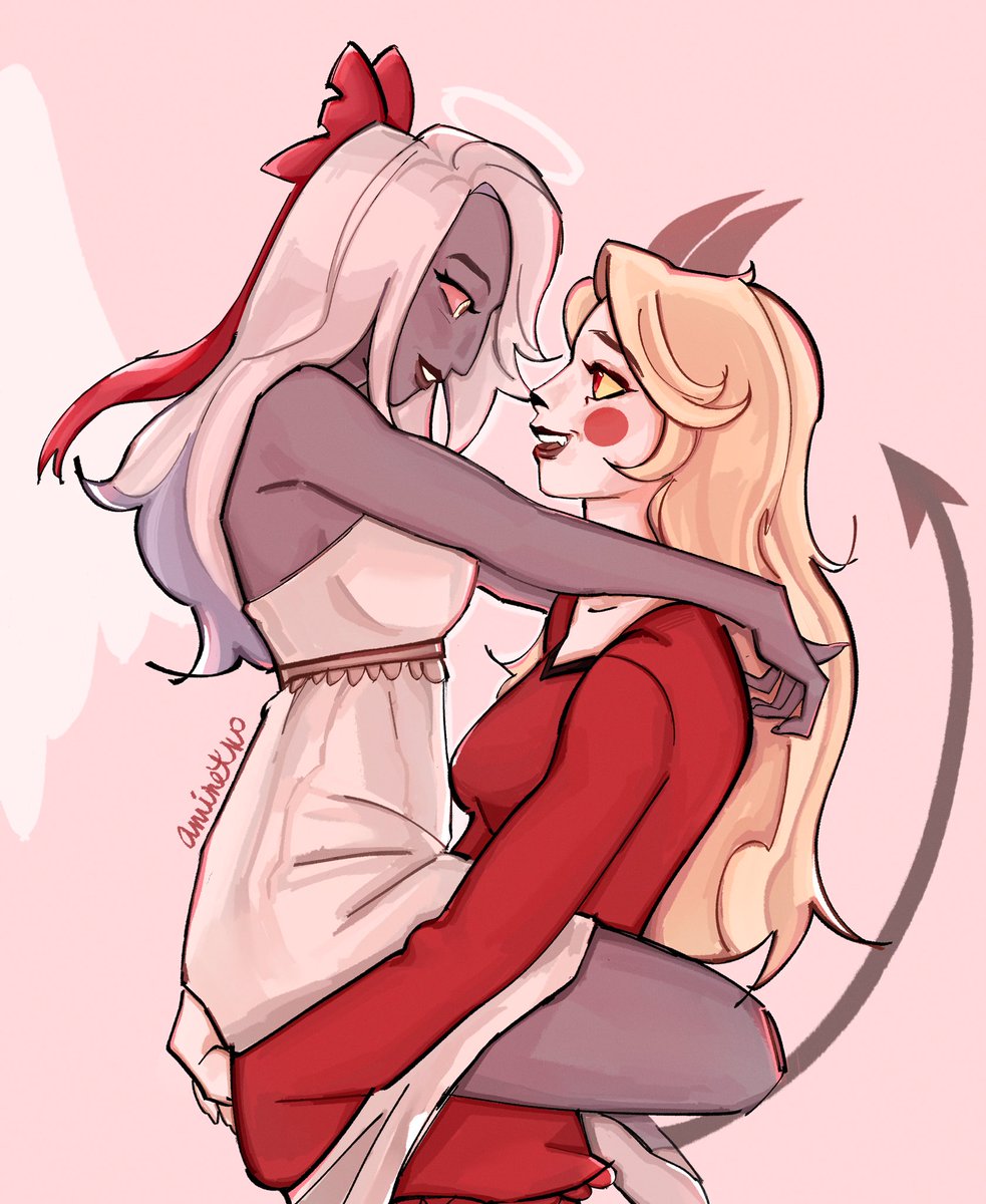 aminetko's tweet photo. 💗
#HazbinHotel #Chaggie https://t.co/FXEtyal5Tj